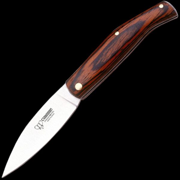 Cudeman Small Pakkawood Outdoor Pocket Knife w/Sheath