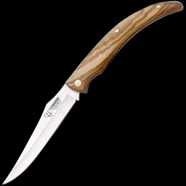 Cudeman Medium Olive Wood Stiletto Pocket Knife