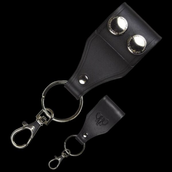 Cudeman Black Leather Key Chain
