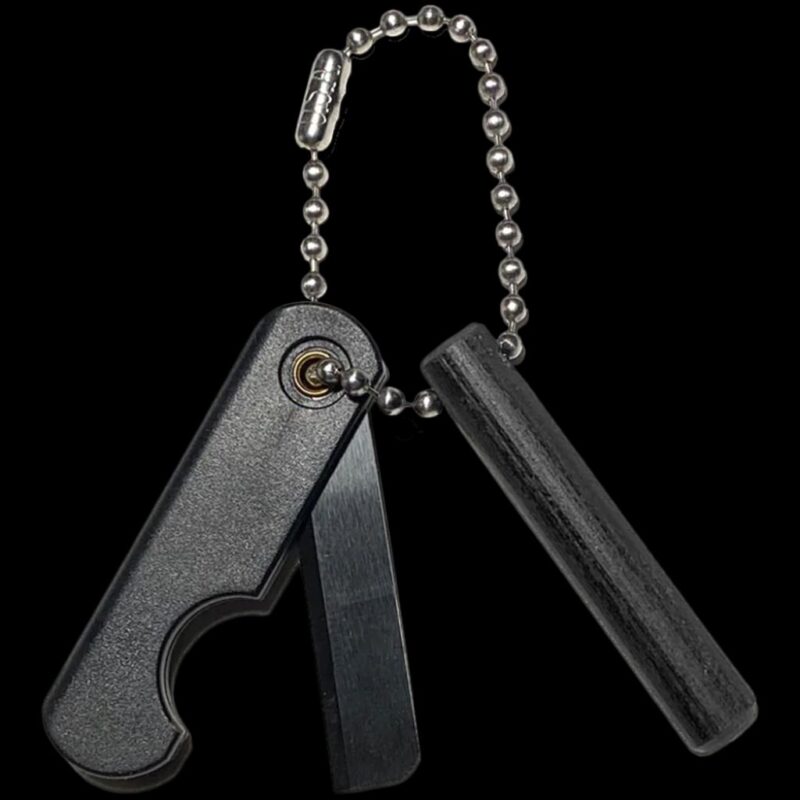 Wazoo Survival Gear Firestarter Keychain Mini Ceramic Folder Blades