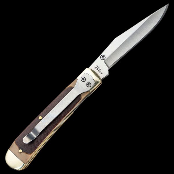 Old Timer Liner Lock, Trapper Clip Folder - Image 2