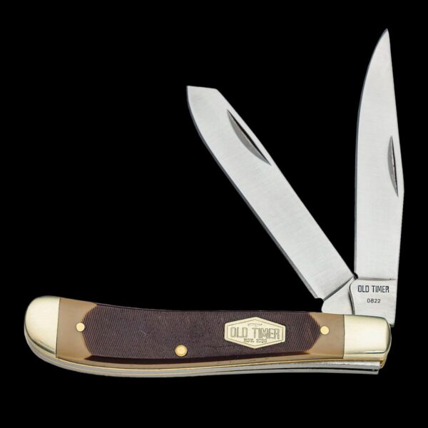 Old Timer Gunstock Trapper 3 7/8" Closed 2 Blade - Image 2