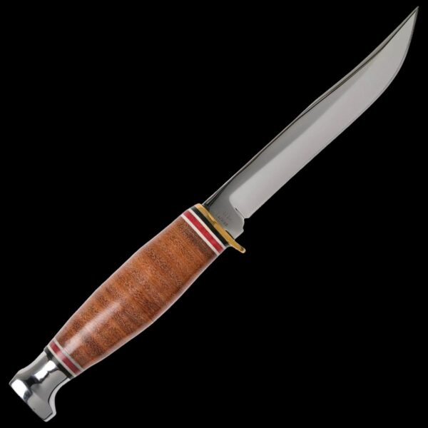 KA-BAR Little Finn-Stacked Leather Handle, Leather Sheath - Image 2