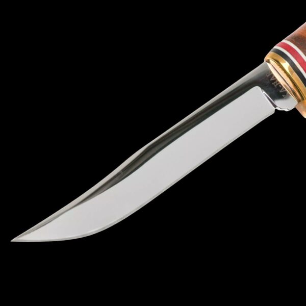 KA-BAR Little Finn-Stacked Leather Handle, Leather Sheath - Image 3