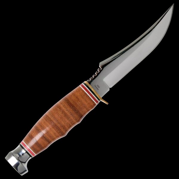 KA-BAR Skinner-Stacked Leather Handle, Leather Sheath - Image 2