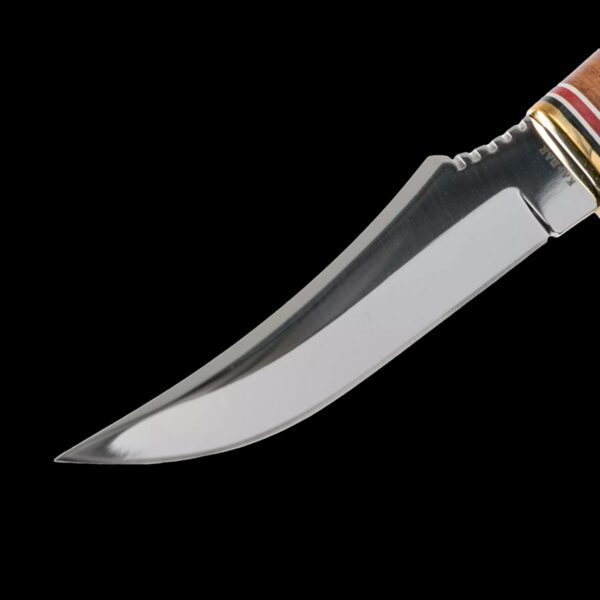 KA-BAR Skinner-Stacked Leather Handle, Leather Sheath - Image 3