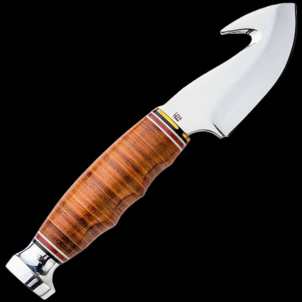 KA-BAR Game Hook-Stacked Leather Handle, Leather Sheath - Image 2