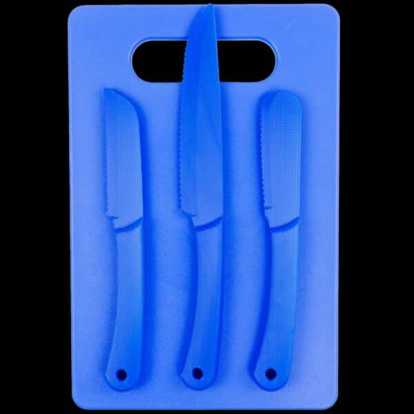 Ontario Knife Company Chromatics 4 pc Cutlery Set - Blue