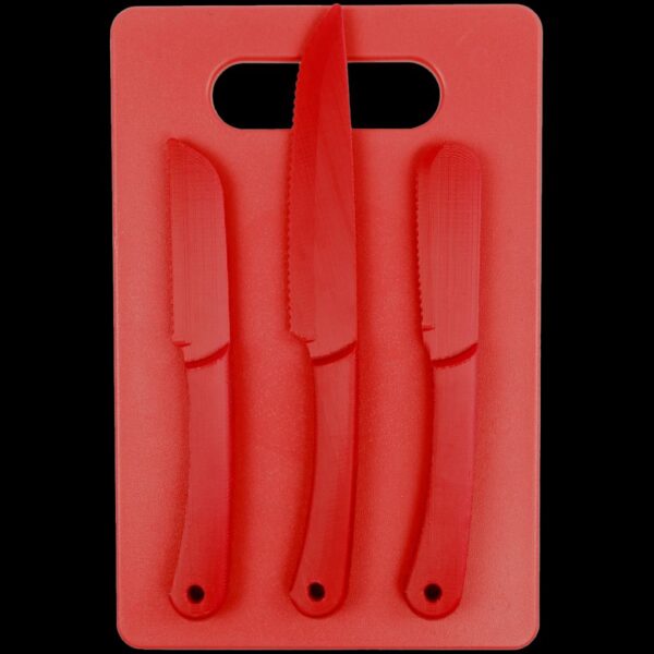 Ontario Knife Company Chromatics 4 pc Cutlery Set - Red