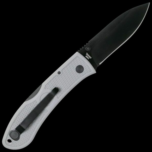 KA-BAR Dozier Folding Hunter-Gray, Black Pocket Clip, STR Edge - Image 2
