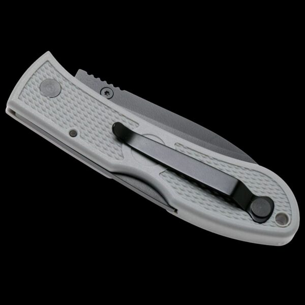 KA-BAR Dozier Folding Hunter-Gray, Black Pocket Clip, STR Edge - Image 4
