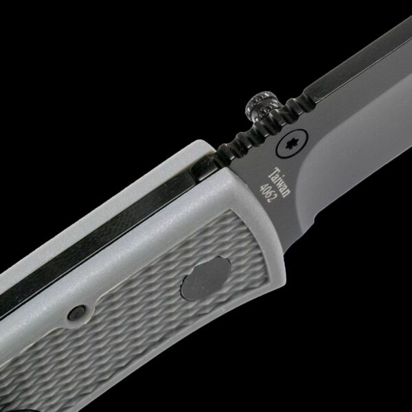KA-BAR Dozier Folding Hunter-Gray, Black Pocket Clip, STR Edge - Image 6