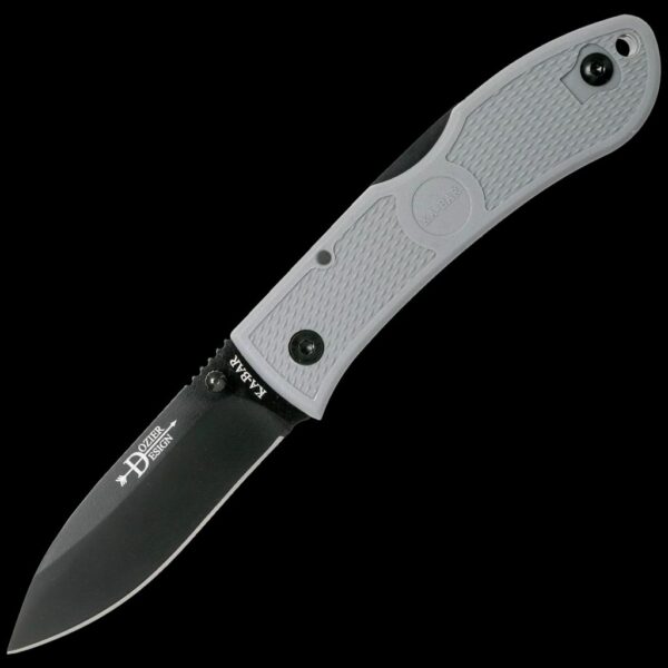 KA-BAR Dozier Folding Hunter-Gray, Black Pocket Clip, STR Edge
