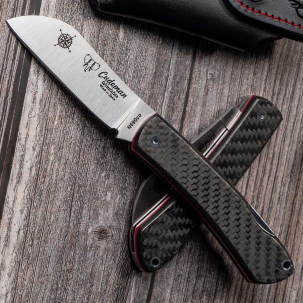 Cudeman Windstar Carbon Fiber Folding Knife with Sheath - Image 2