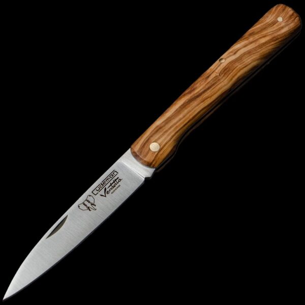 Cudeman 3.5" Olive Wood Stiletto Pocket Knife