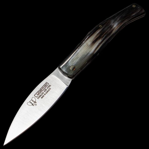 Cudeman Small Bull Horn Folding Knife with Sheath