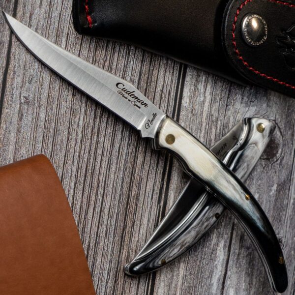 Cudeman Needle Bull Horn Pocket Knife - Image 2