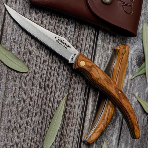 Cudeman Needle Olive Wood Pocket Knife - Image 2