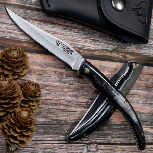 Cudeman 455 Bull Horn Stiletto Pocket Knife - Image 2