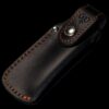 Cudeman Black Leather Folding Knife Sheath Orange Stitching