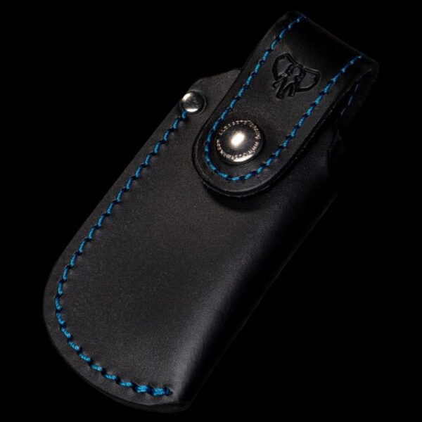 Cudeman 4.7" Snap Closure Sheath - Blue Stitching
