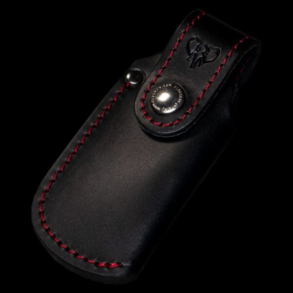Cudeman 4.7" Snap Closure Sheath -Red Stitching