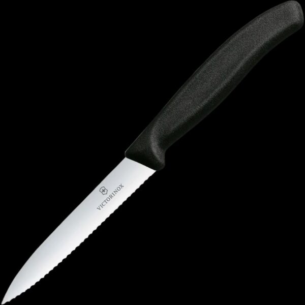 Victorinox Paring Knife, Pointed Tip, Serrated Edge 10cm