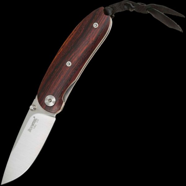 lionSTEEL MINI full Santos wood handle, D2 blade, with sheath