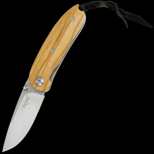 lionSTEEL MINI full Olive wood handle, D2 blade, with sheath