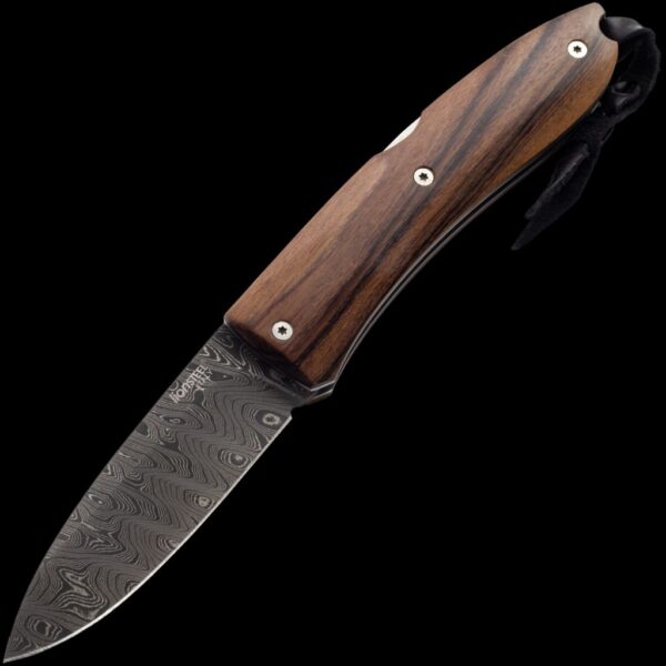 lionSTEEL Opera Damascus Heinsgringla Santos wood Handle, wood box