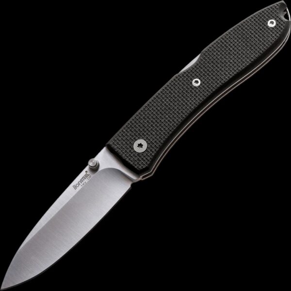 lionSTEEL "Big Opera" Folding knife with D2 blade, Black G10 with clip