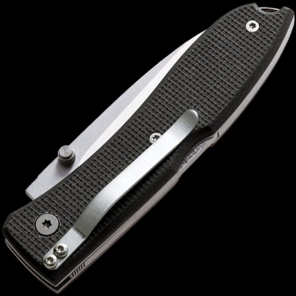lionSTEEL "Big Opera" Folding knife with D2 blade, Black G10 with clip - Image 2