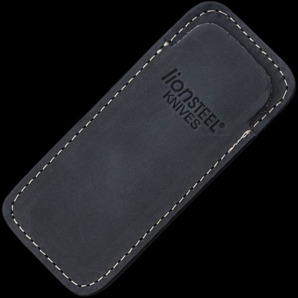 lionSTEEL Leather vertical sheath with CLIP - BLUE Color