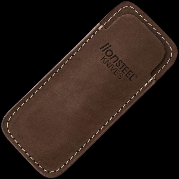 lionSTEEL Leather vertical sheath with CLIP - BROWN Color