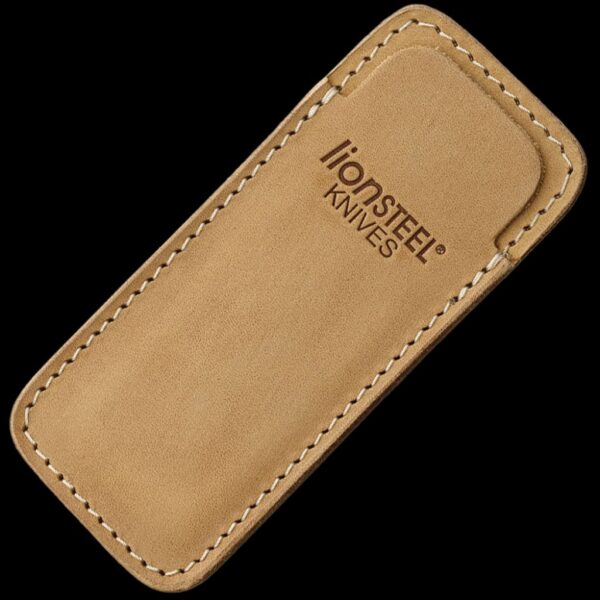 lionSTEEL Leather vertical sheath with CLIP - SAND Color