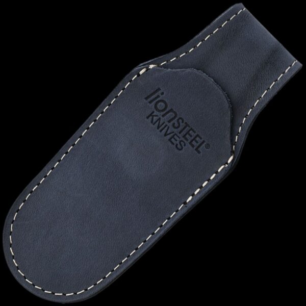 lionSTEEL Leather vertical sheath with MAGNET- BLUE Color