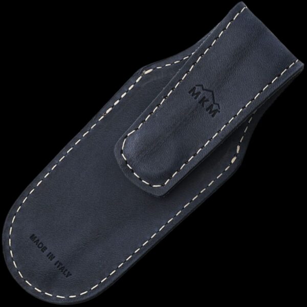 lionSTEEL Leather vertical sheath with MAGNET- BLUE Color - Image 2