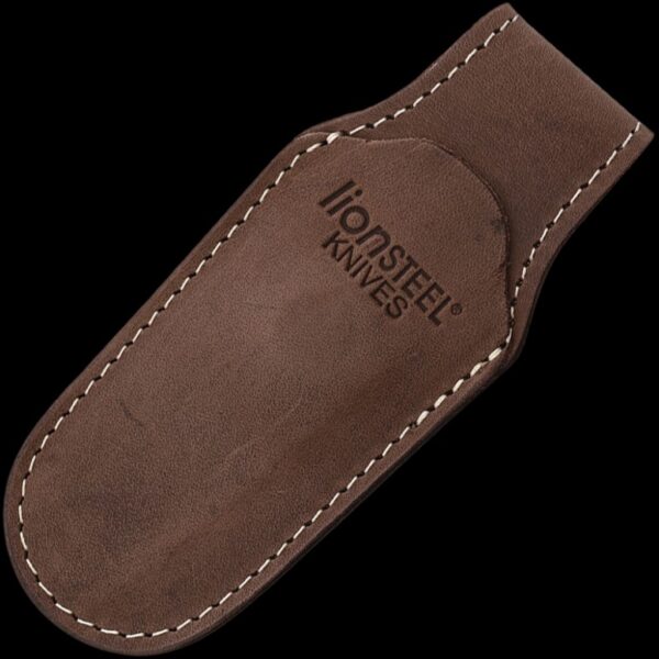 lionSTEEL Leather vertical sheath with MAGNET - BROWN Color