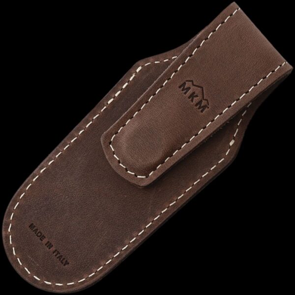lionSTEEL Leather vertical sheath with MAGNET - BROWN Color - Image 2