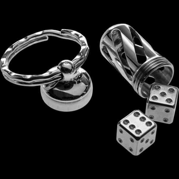 lionSTEEL Stainless Steel Dice - Set of 2