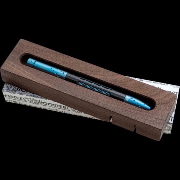 lionSTEEL Nyala Pen - Carbon Fibre / Blue Matte - Image 2