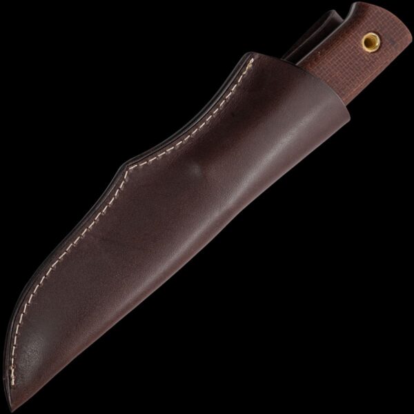 ZA-PAS Biwi 10, Brown Micarta Handle & Leather Sheath - Image 3