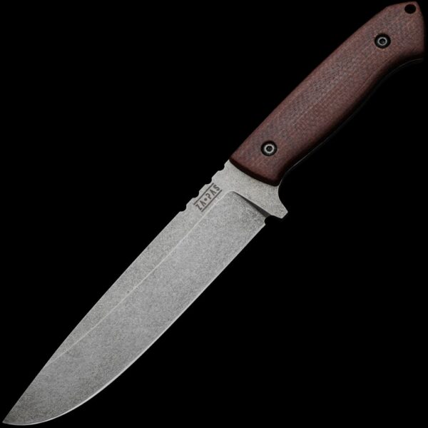 ZA-PAS Expendable, Stonewash Blade & Brown Micarta Handle