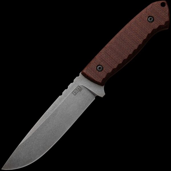 ZA-PAS Ultra Outdoor Toxic, Stonewash Blade & Brown Micarta Handle