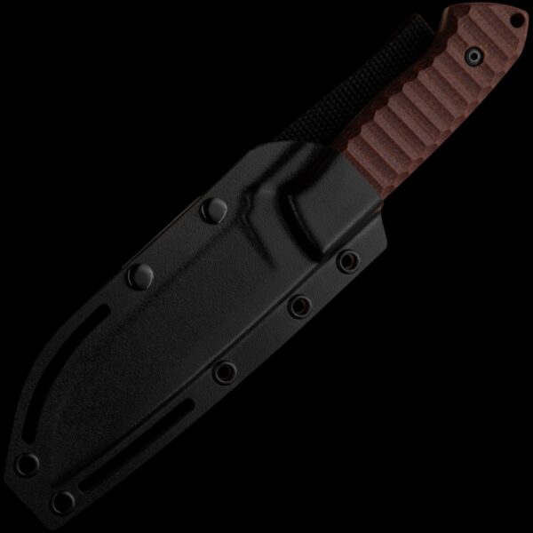 ZA-PAS Ultra Outdoor Toxic, Stonewash Blade & Brown Micarta Handle - Image 3