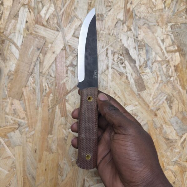 ZA-PAS Biwi 10, Brown Micarta Handle & Leather Sheath - Image 2