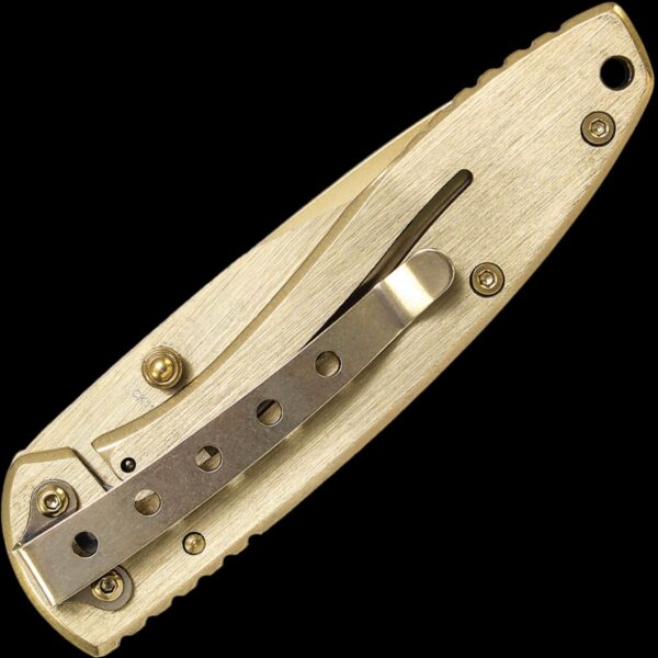 Smith & Wesson Executive Folder Gold Titanium coated Drop Point Blade/Gold Stainless Handle - Image 3