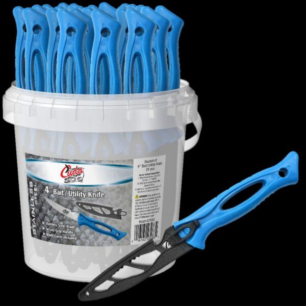 Cuda POP Bucket, 24pcs - 4" BAIT/UTILITY KNIVES