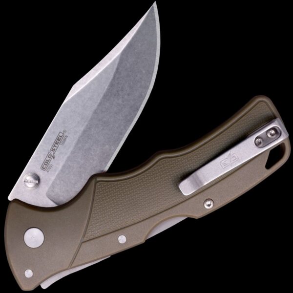 Cold Steel VERDICT / 3" CLIP POINT / 4116SS W/ STONEWASH FINISH / FDE GFN HANDLE / CLIP - Image 3