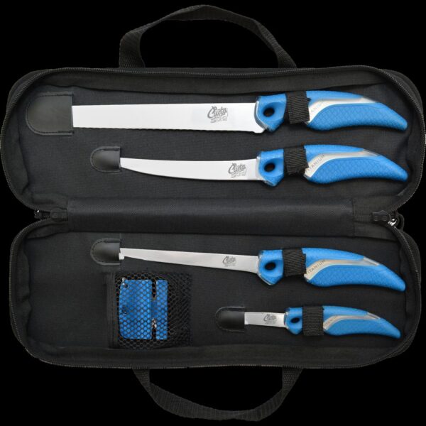 Cuda Knife Set with Sharpener & Case